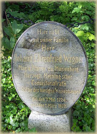 Grabstein von Johann Ehrenfried Wagner auf dem Friedhof von Marienberg (Foto: K.-H.Hofmann)
